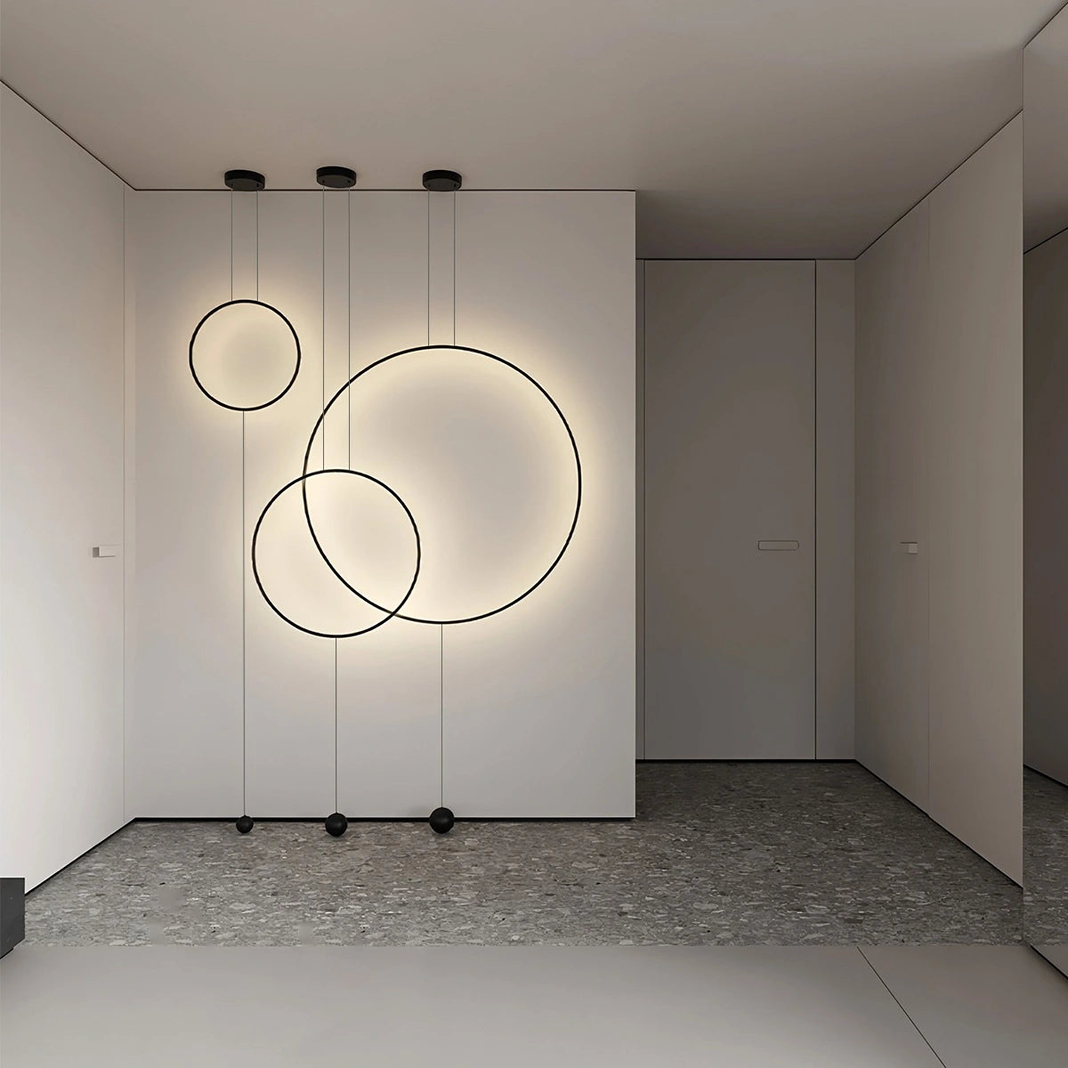 Antizer Modern Minimalist Circular Halo Pendant Light
