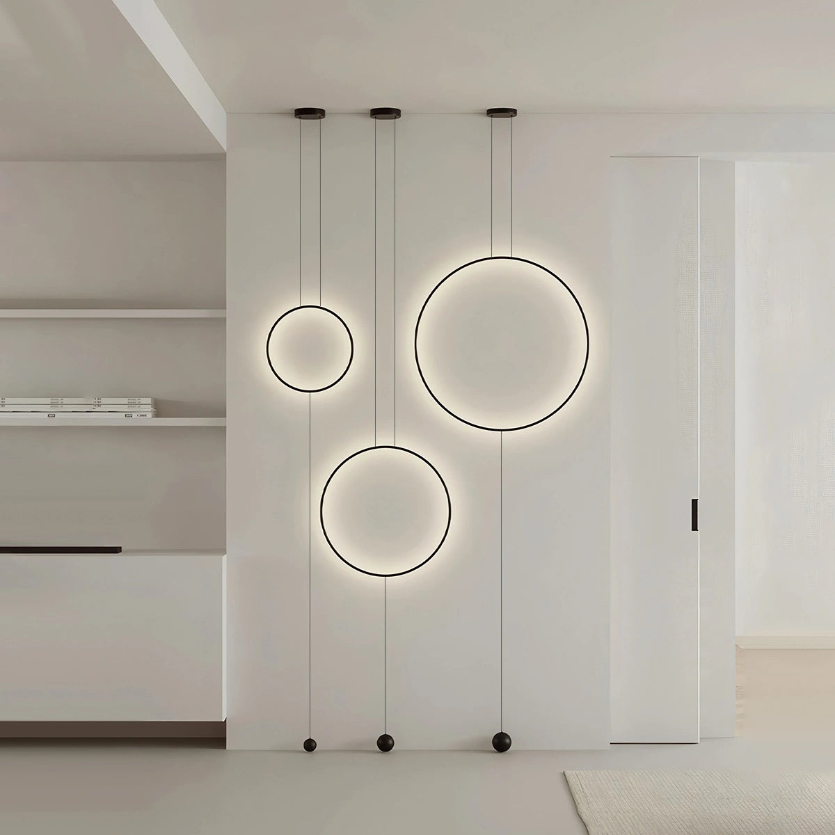 Antizer Modern Minimalist Circular Halo Pendant Light