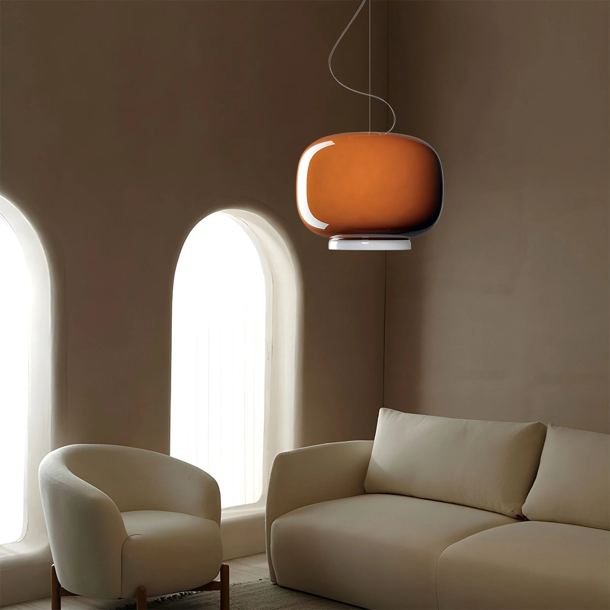 Antizer Modern Colored Glass Lantern Pendant Light
