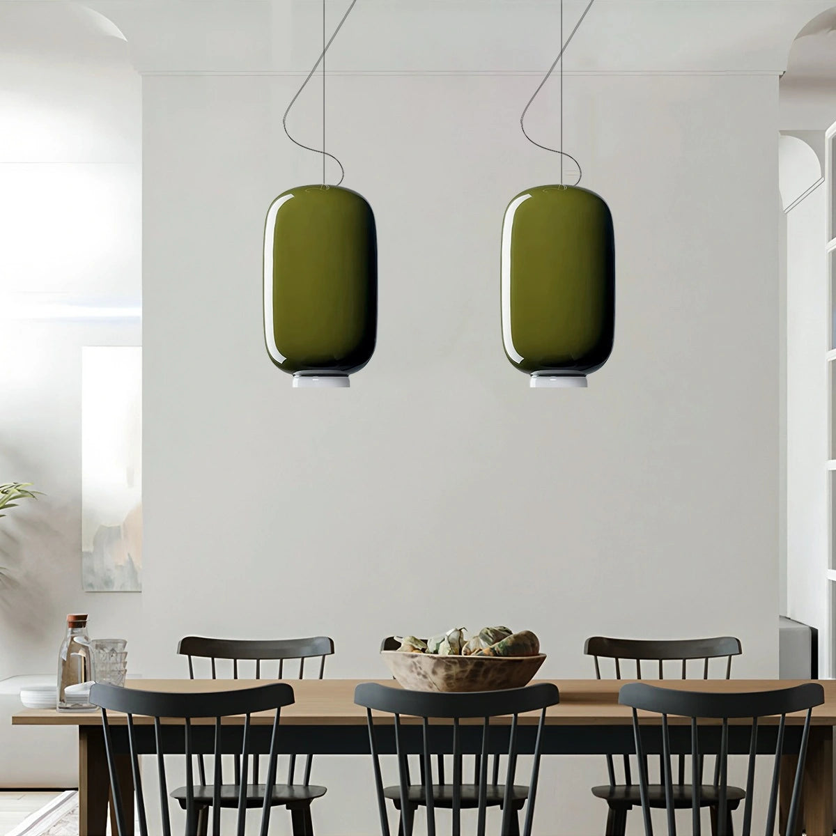 Antizer Modern Colored Glass Lantern Pendant Light