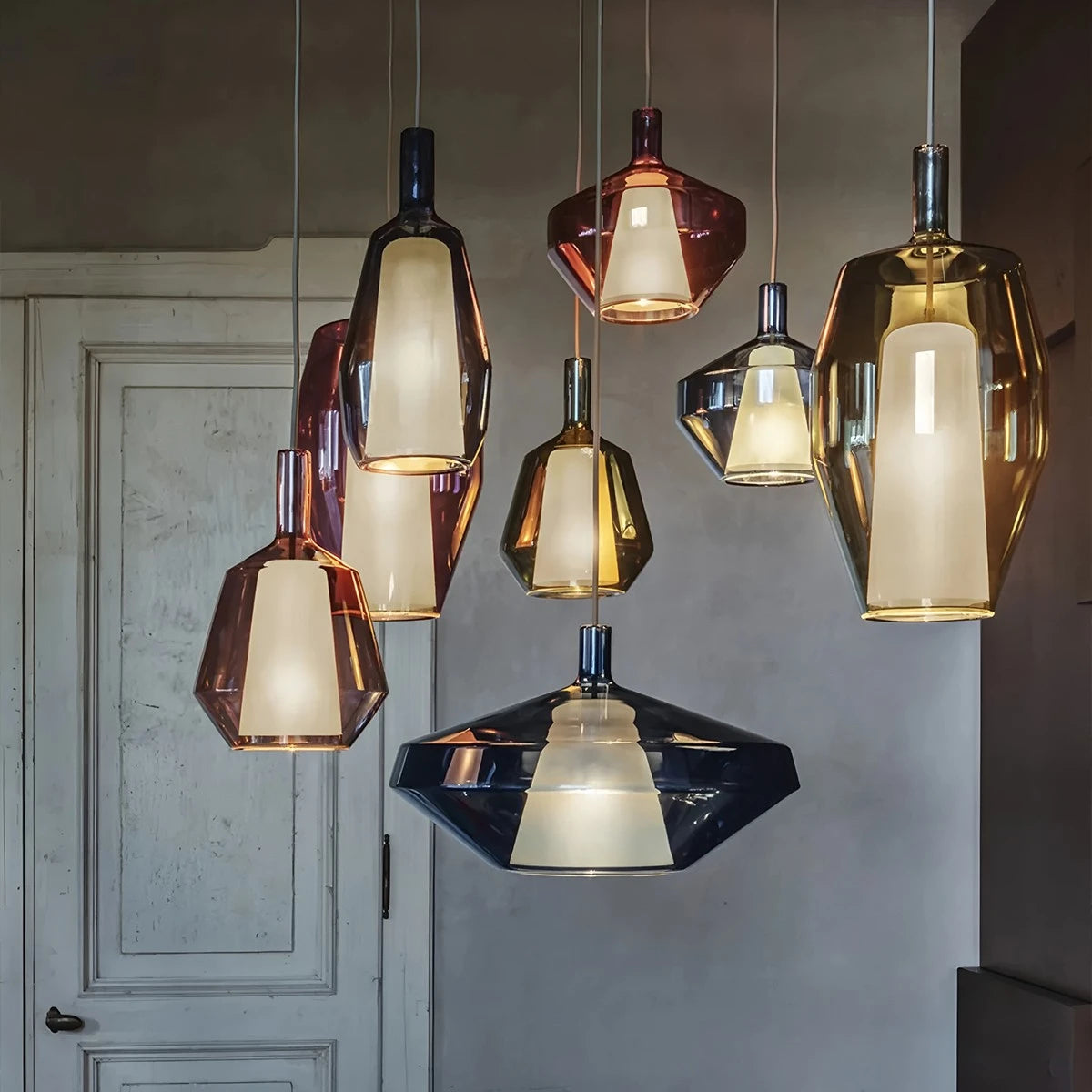 Antizer Modern Minimalist LED Glass Pendant Light for Kitchen