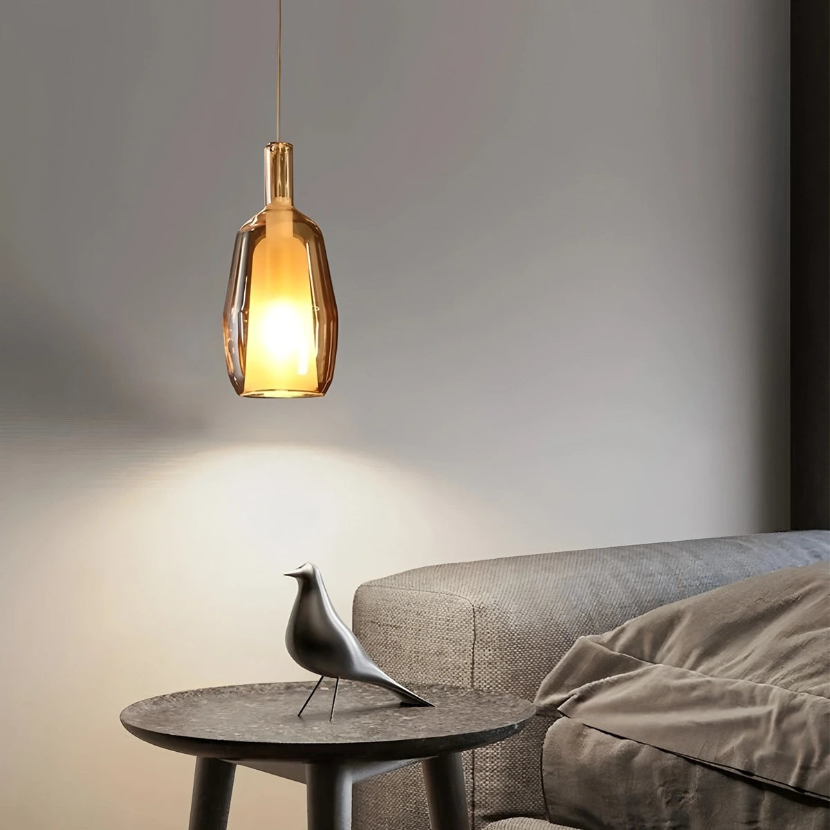 Antizer Modern Minimalist LED Glass Pendant Light for Kitchen