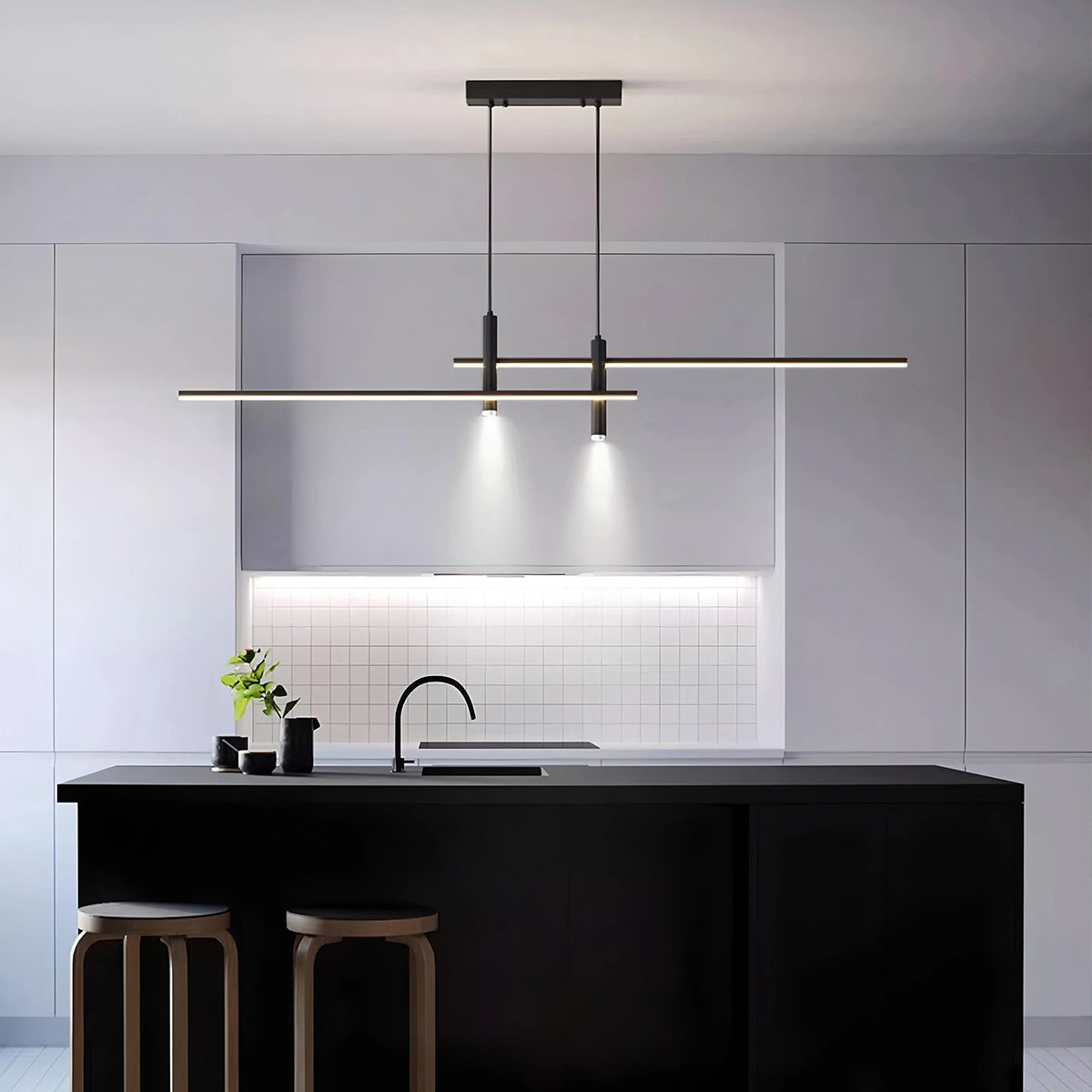 Antizer Modern Minimalist Linear LED Pendant Light
