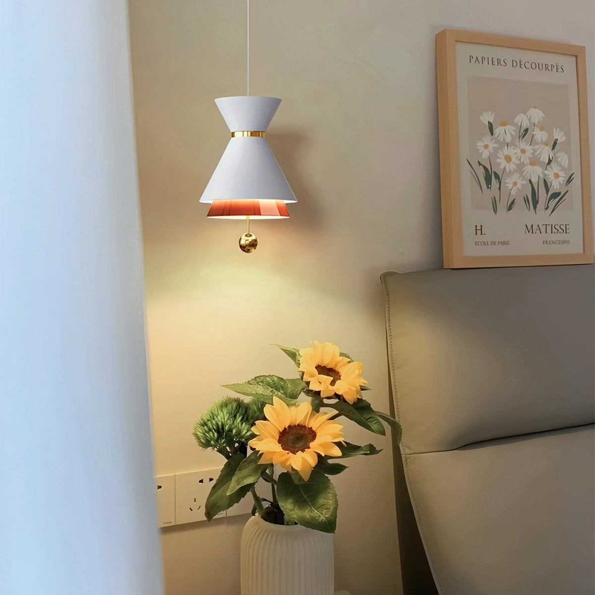 Antizer Modern Minimalist White LED Pendant & Wall Light