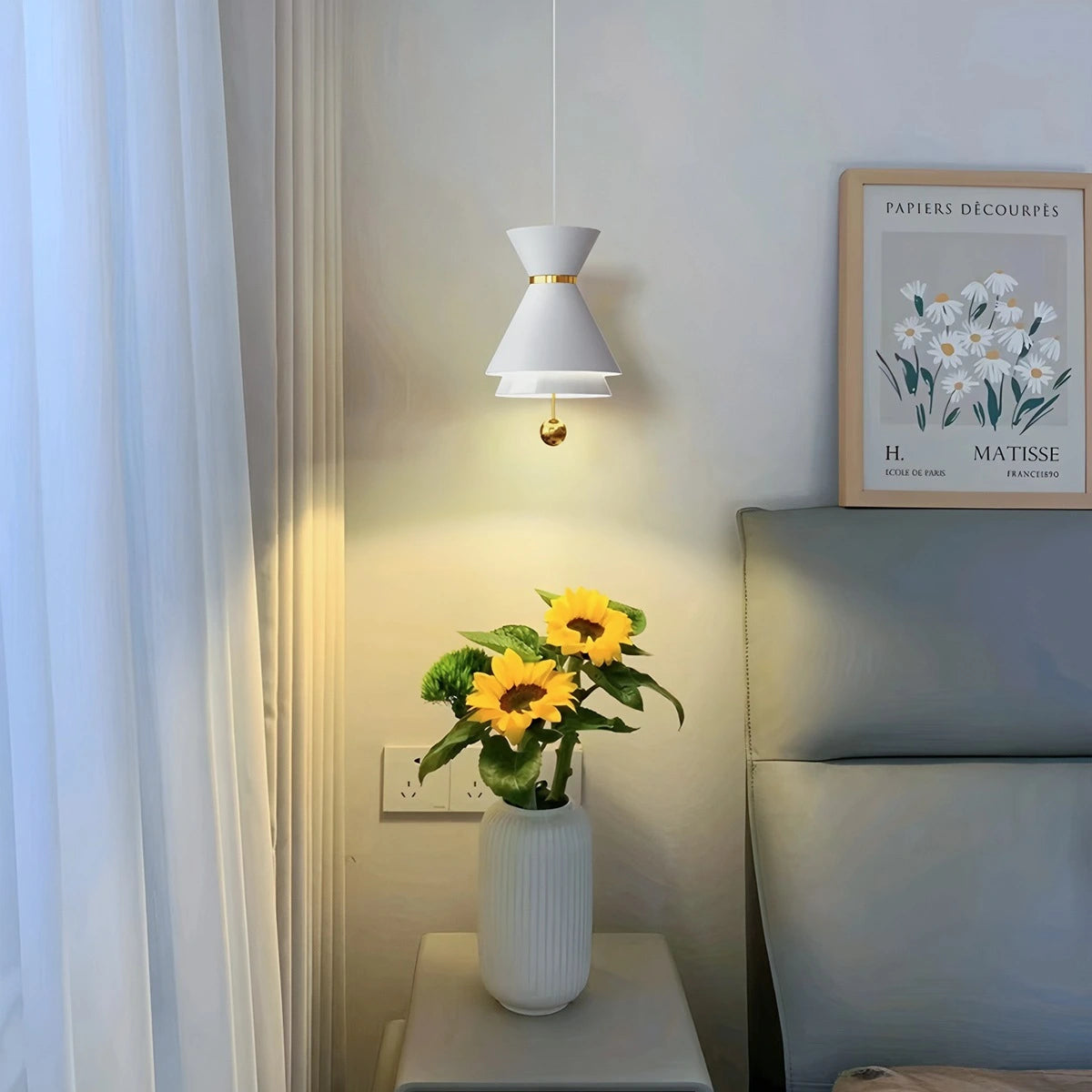 Antizer Modern Minimalist White LED Pendant & Wall Light