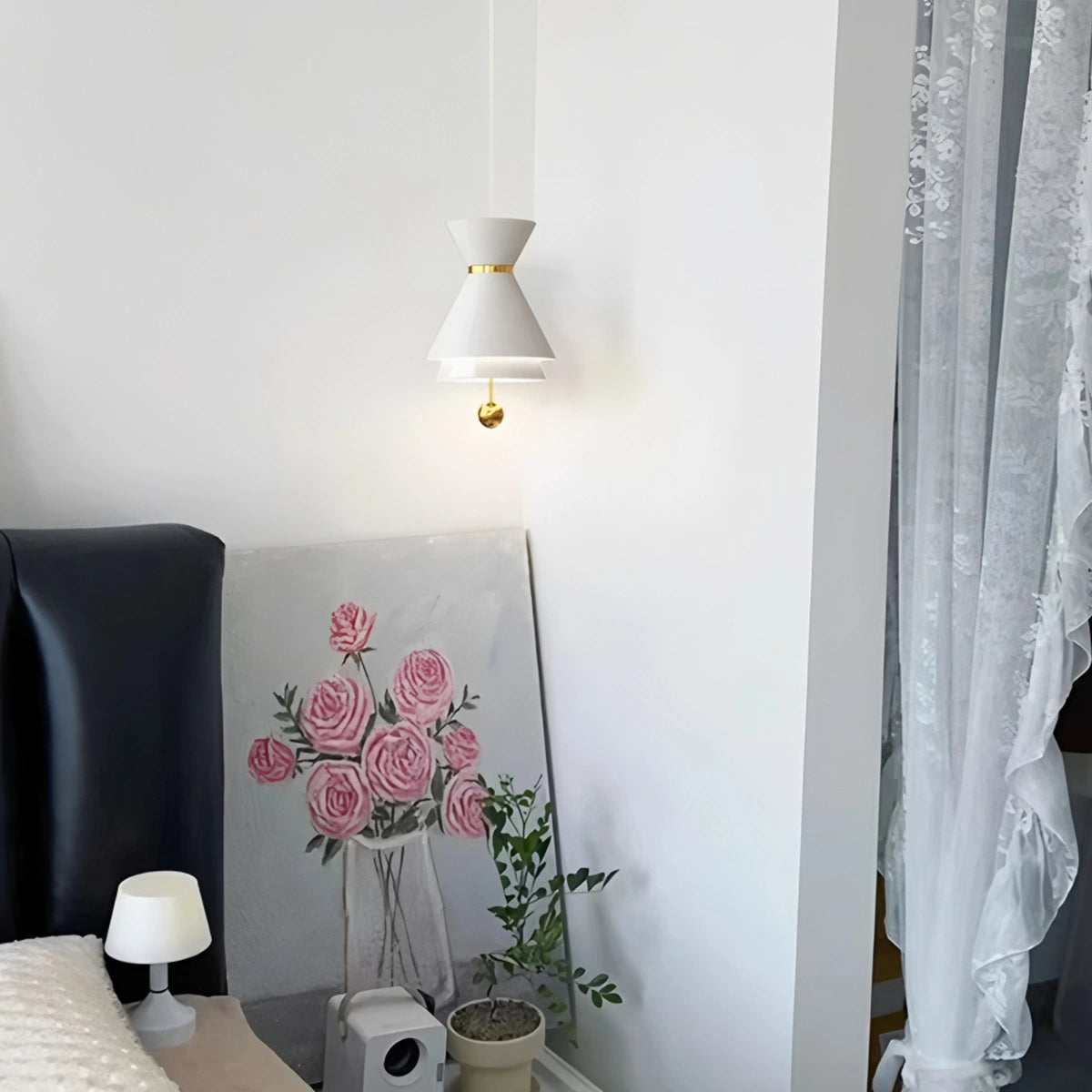 Antizer Modern Minimalist White LED Pendant & Wall Light