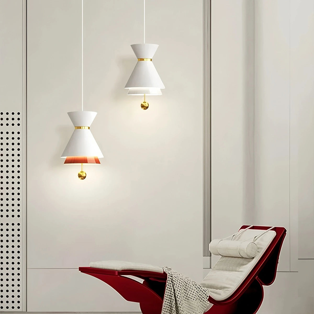 Antizer Modern Minimalist White LED Pendant & Wall Light