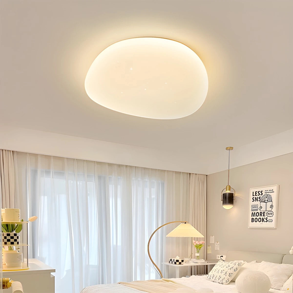 Antizer Modern Pebbles Shape Ceiling Light