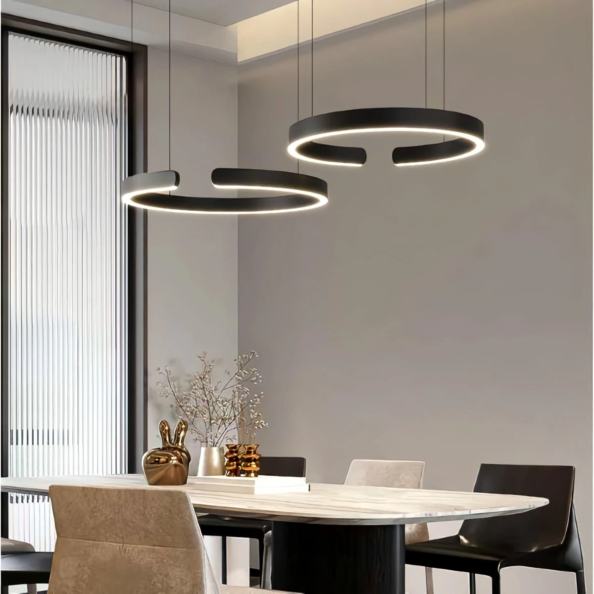 Antizer Modern Ring LED Chandelier for Living Room