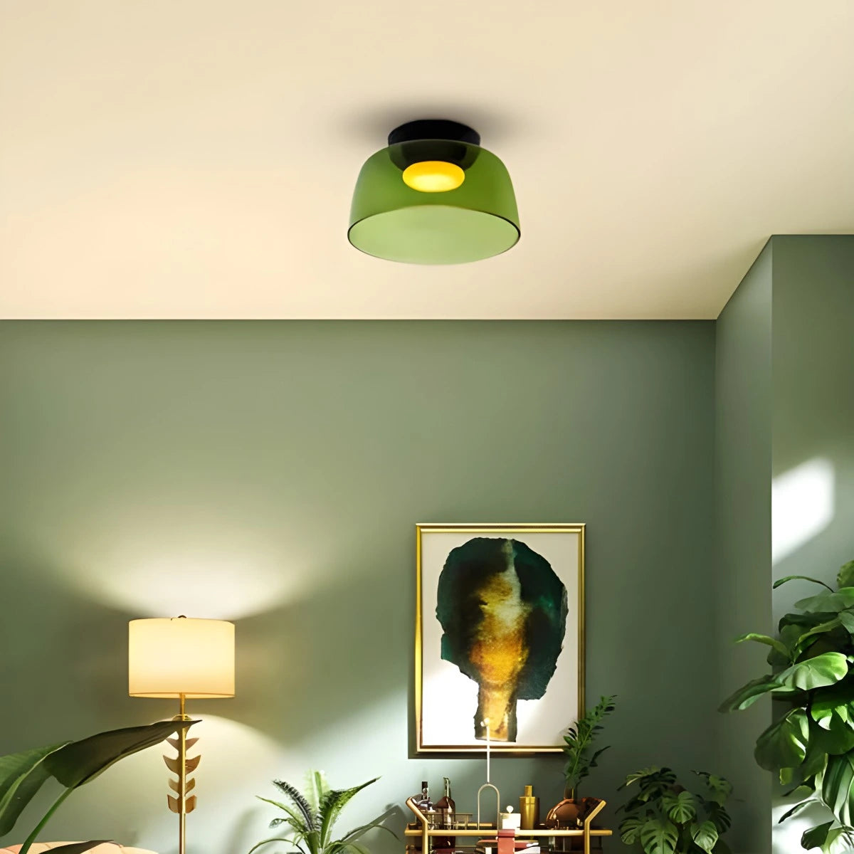 Antizer Colored Glass Ceiling Light for Bedroom