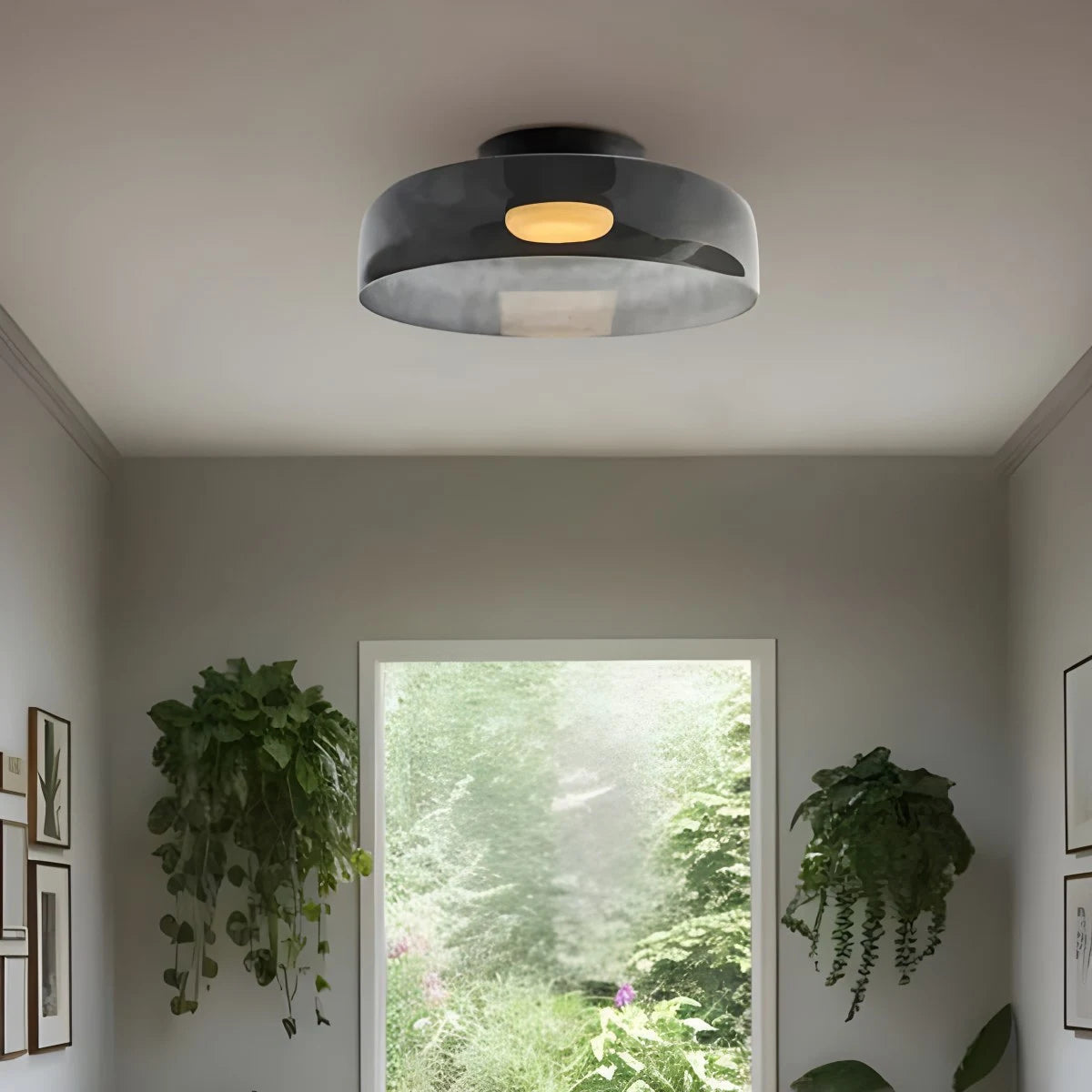 Antizer Colored Glass Ceiling Light for Bedroom
