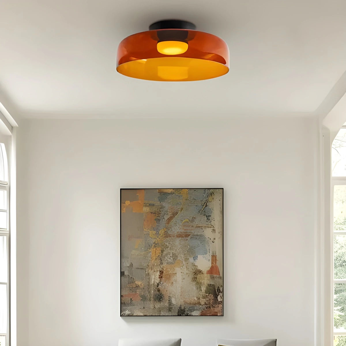 Antizer Colored Glass Ceiling Light for Bedroom