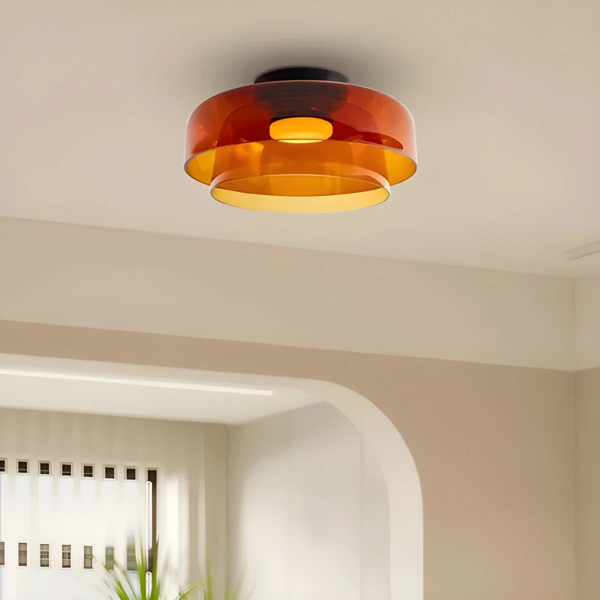 Antizer Colored Glass Ceiling Light for Bedroom