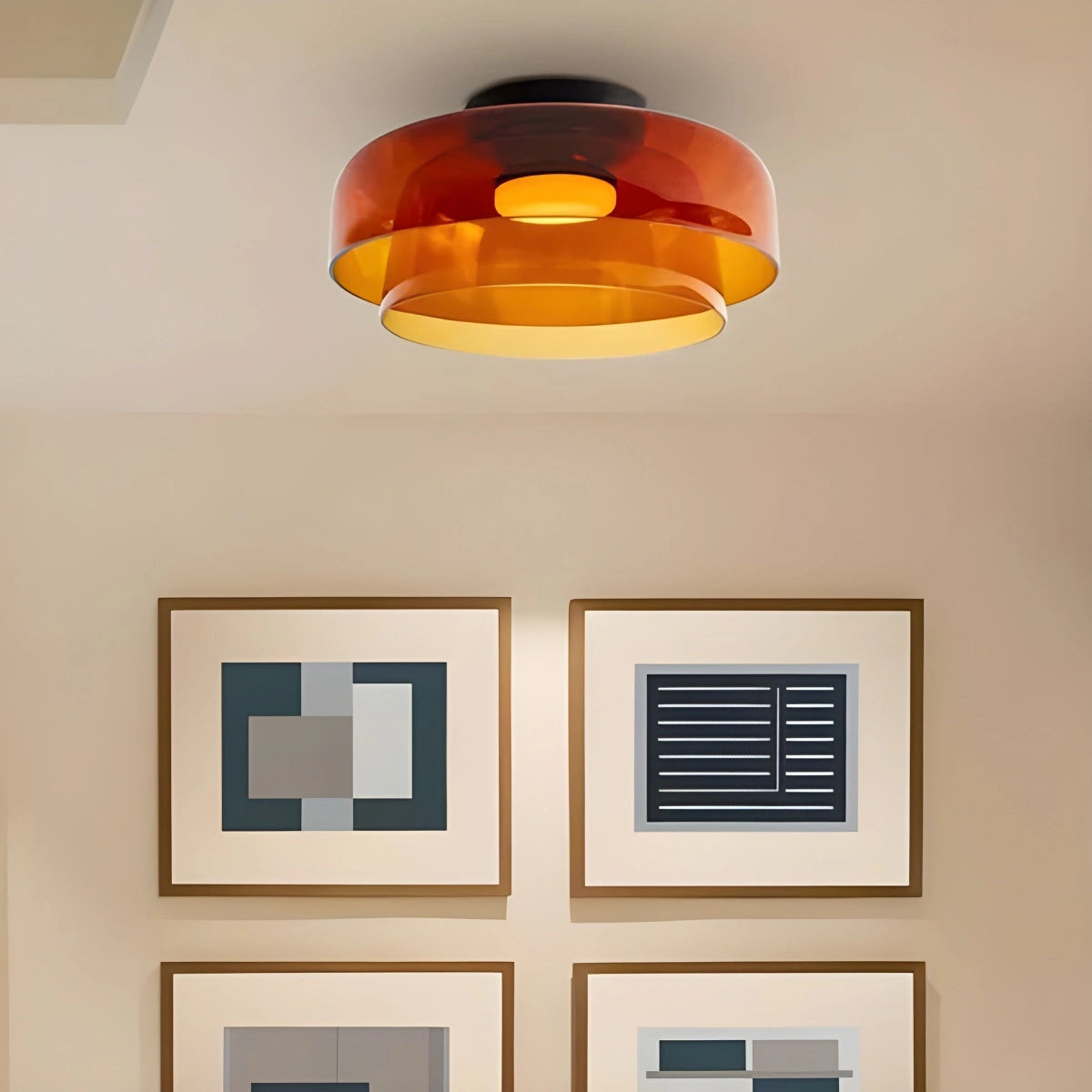 Antizer Colored Glass Ceiling Light for Bedroom