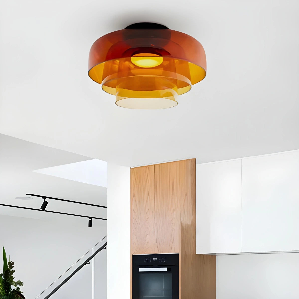 Antizer Colored Glass Ceiling Light for Bedroom