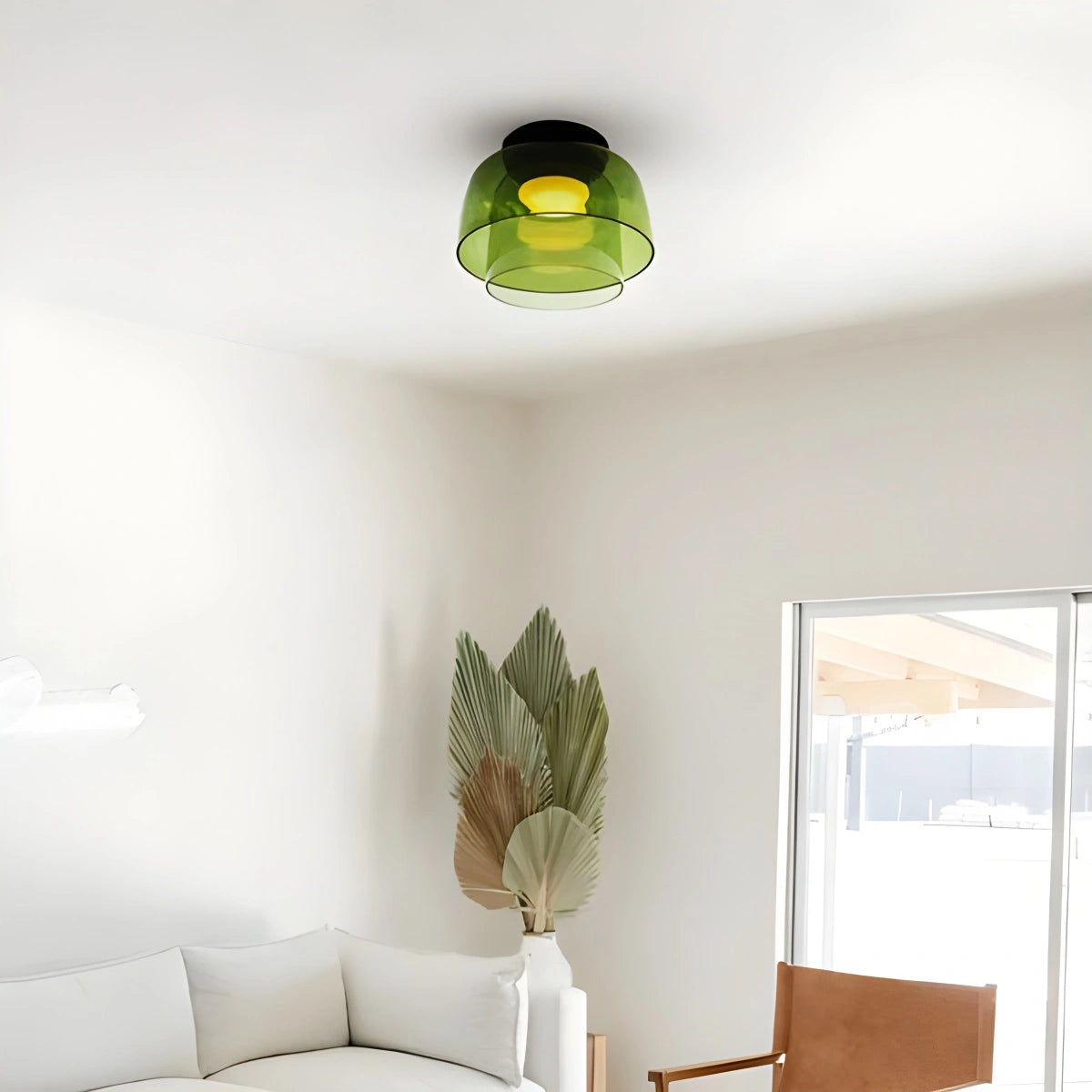 Antizer Colored Glass Ceiling Light for Bedroom