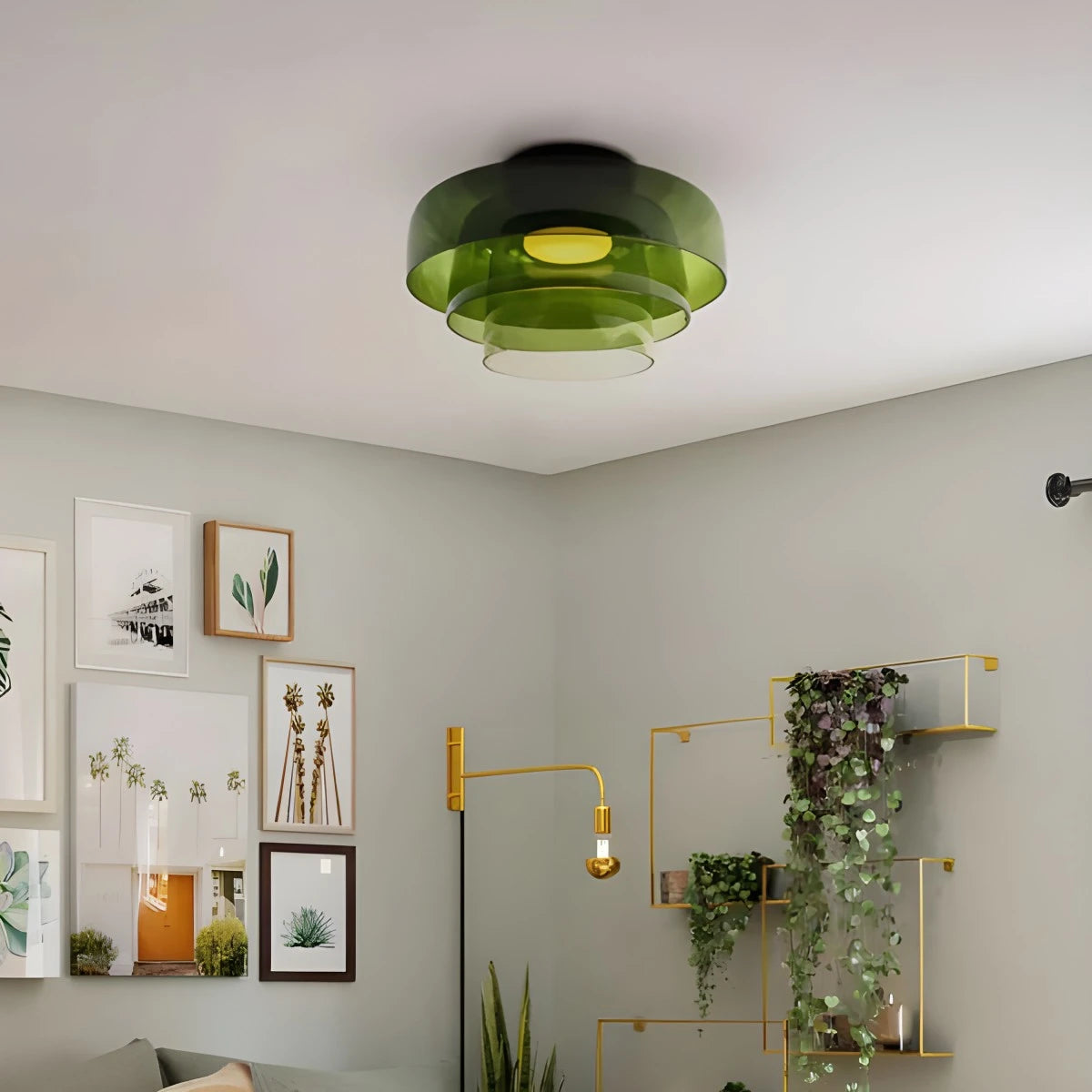 Antizer Colored Glass Ceiling Light for Bedroom