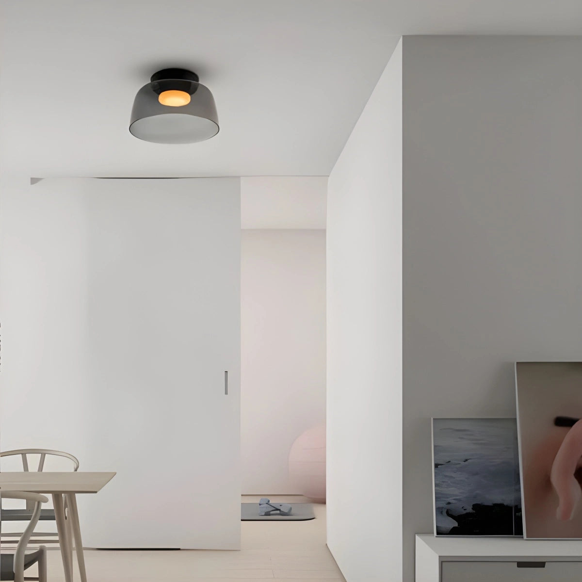 Antizer Colored Glass Ceiling Light for Bedroom