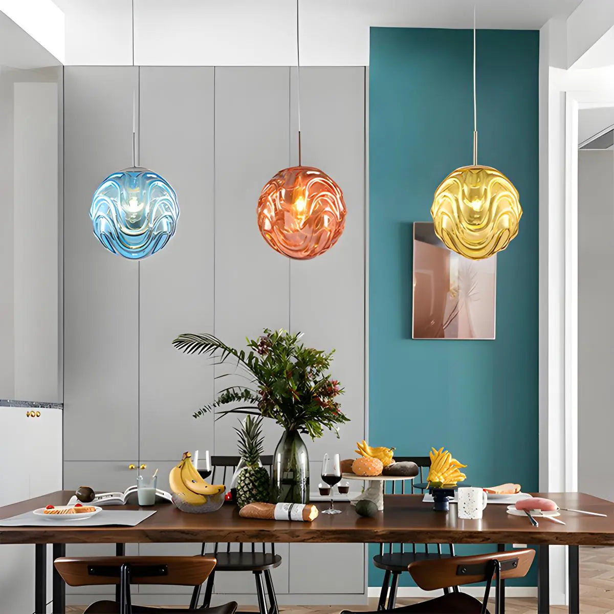 Antizer Modern Sphere Pendant Light for Kitchen Dining Room