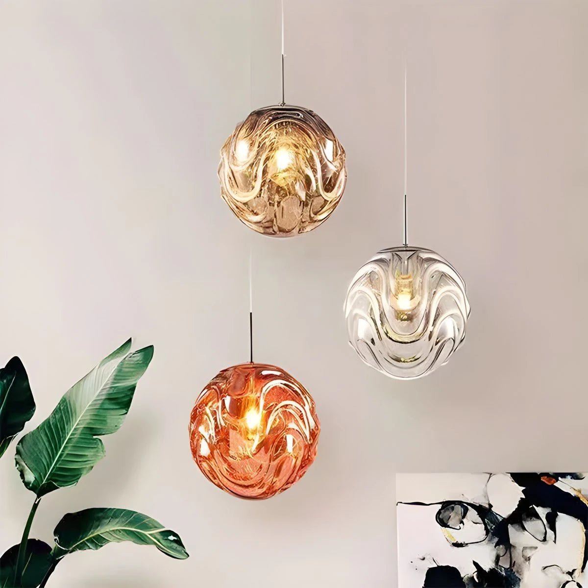 Antizer Modern Sphere Pendant Light for Kitchen Dining Room