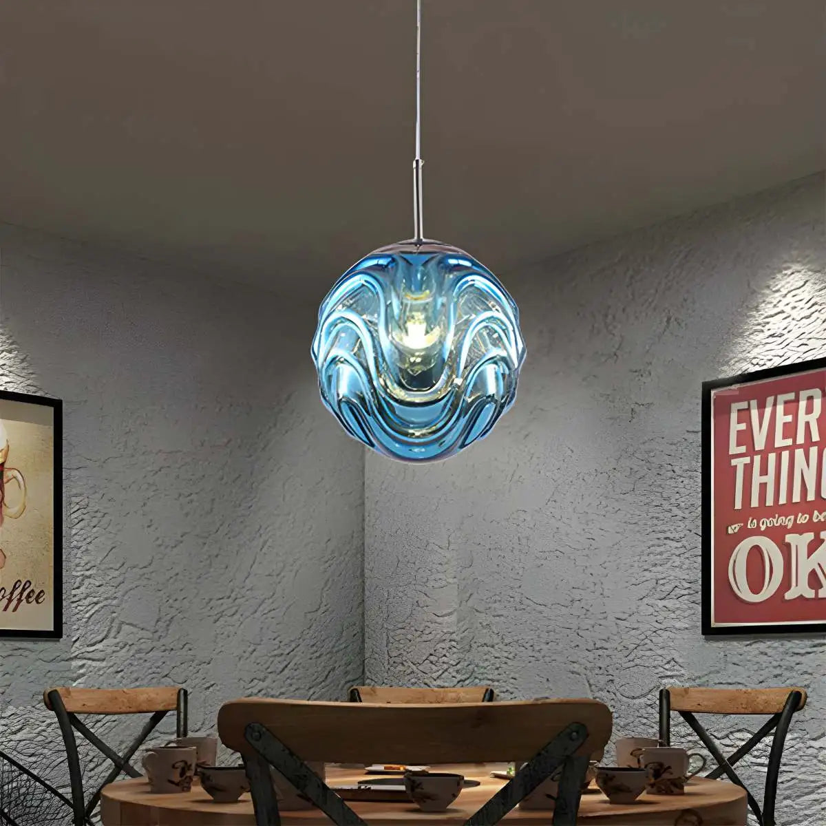 Antizer Modern Sphere Pendant Light for Kitchen Dining Room