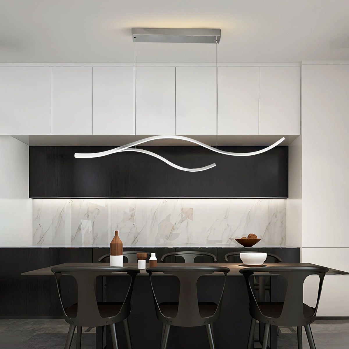 Antizer Modern Waves Hanging Pendant Light