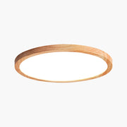 Antizer Modern Wood Round Ceiling Light for Bedroom