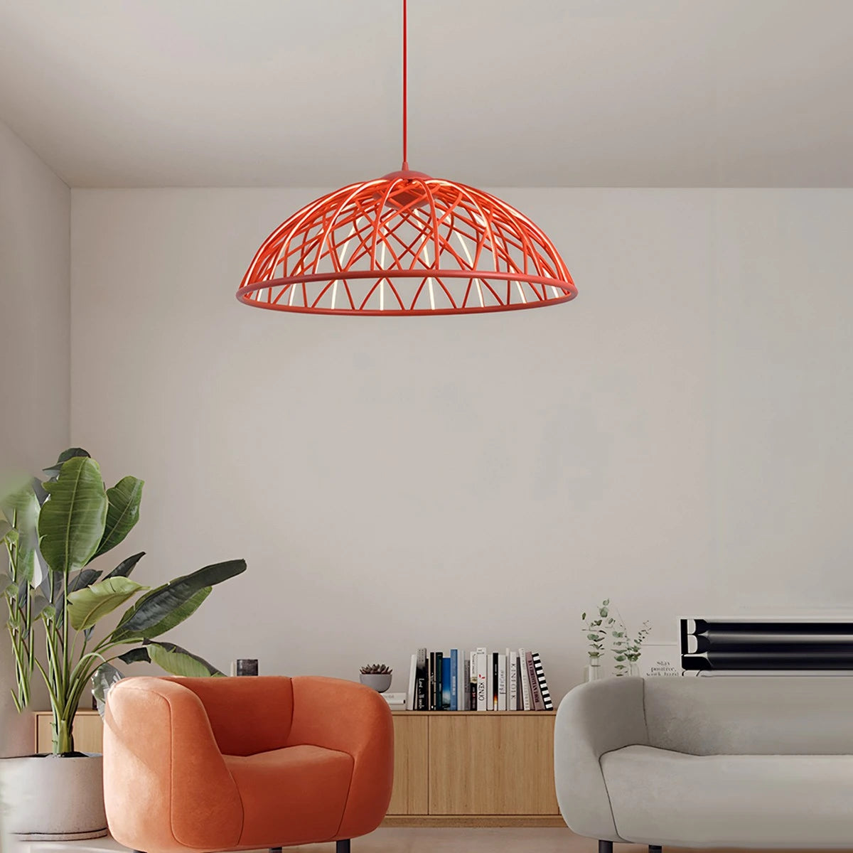 Antizer Modern Woven Mesh Art Pendant Light