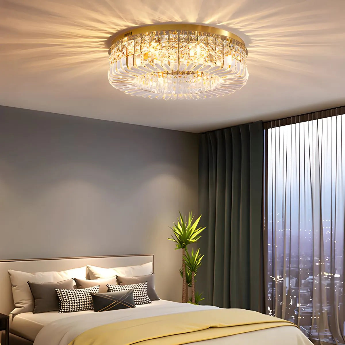 Antizer Modern Luxury Crystal Ceiling Light