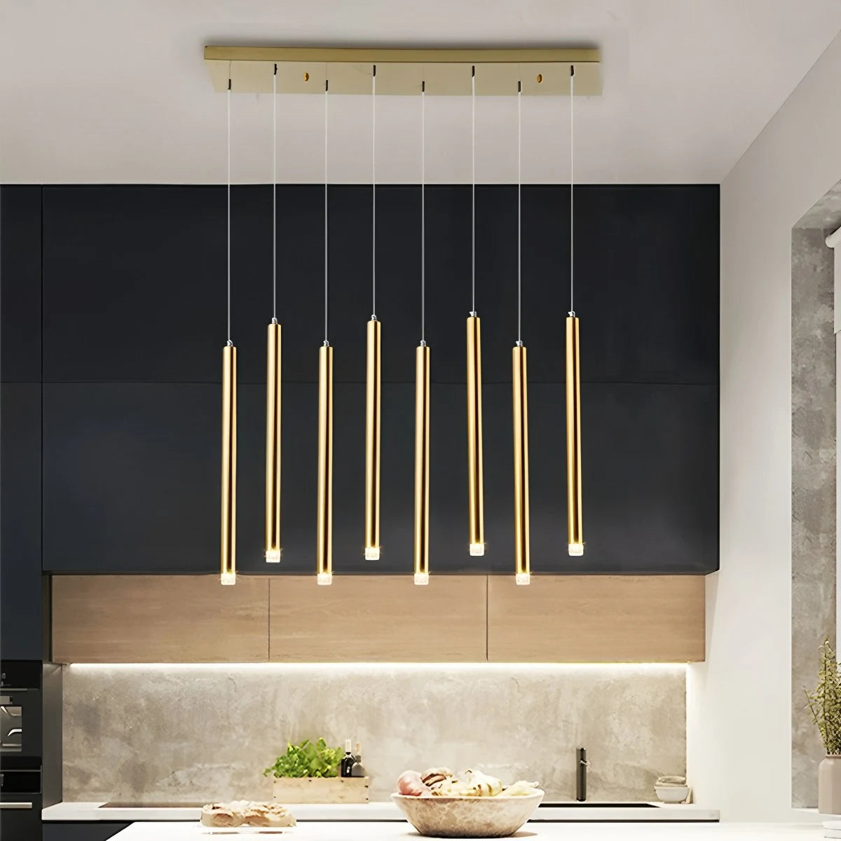 Antizer Modern Luxury Large Long Cylindrical Chandelier