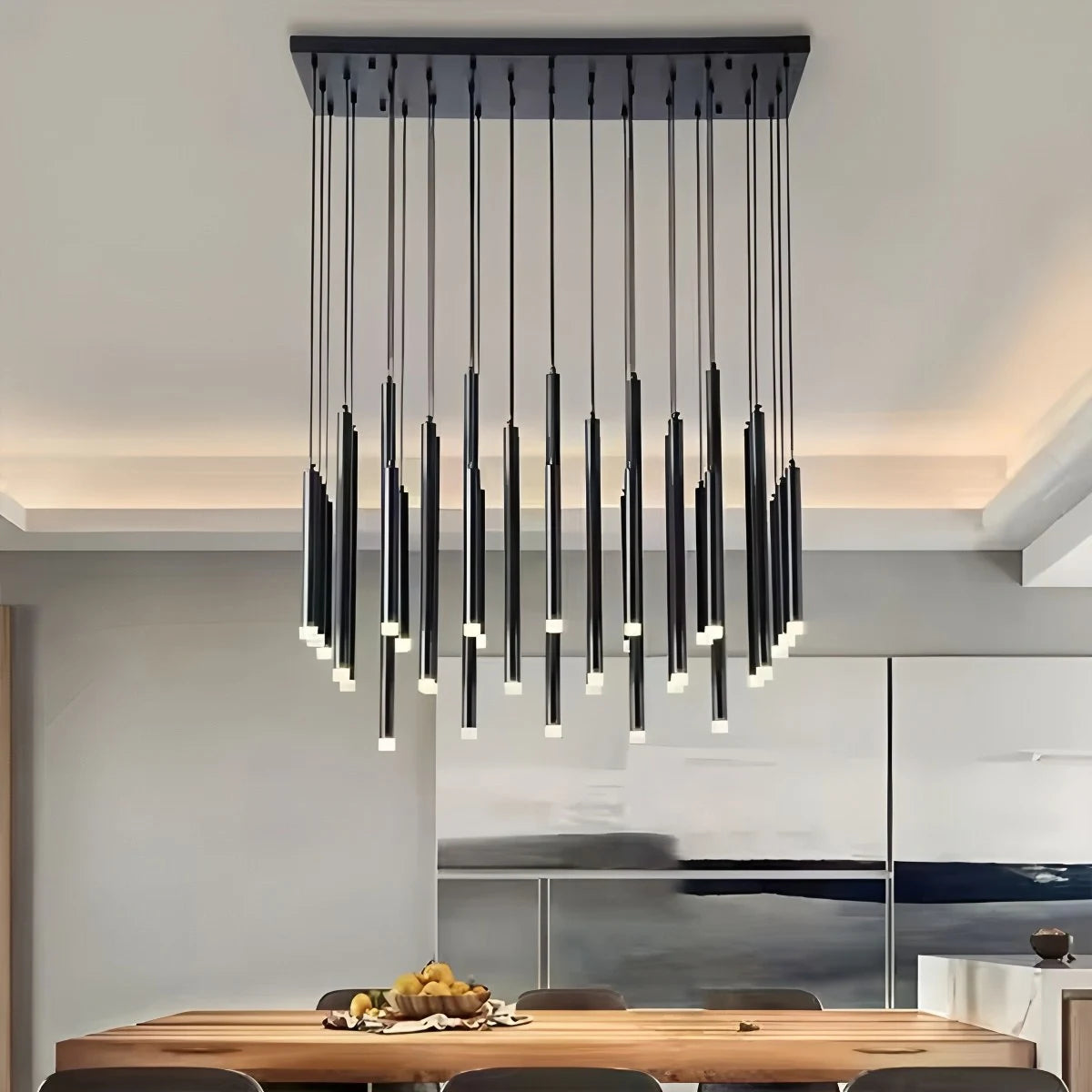 Antizer Modern Luxury Large Long Cylindrical Chandelier