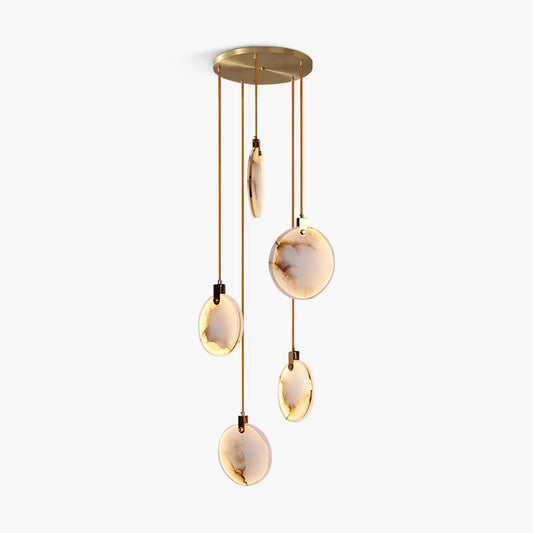 Antizer Moonshade Natural Alabaster Pendant Chandelier