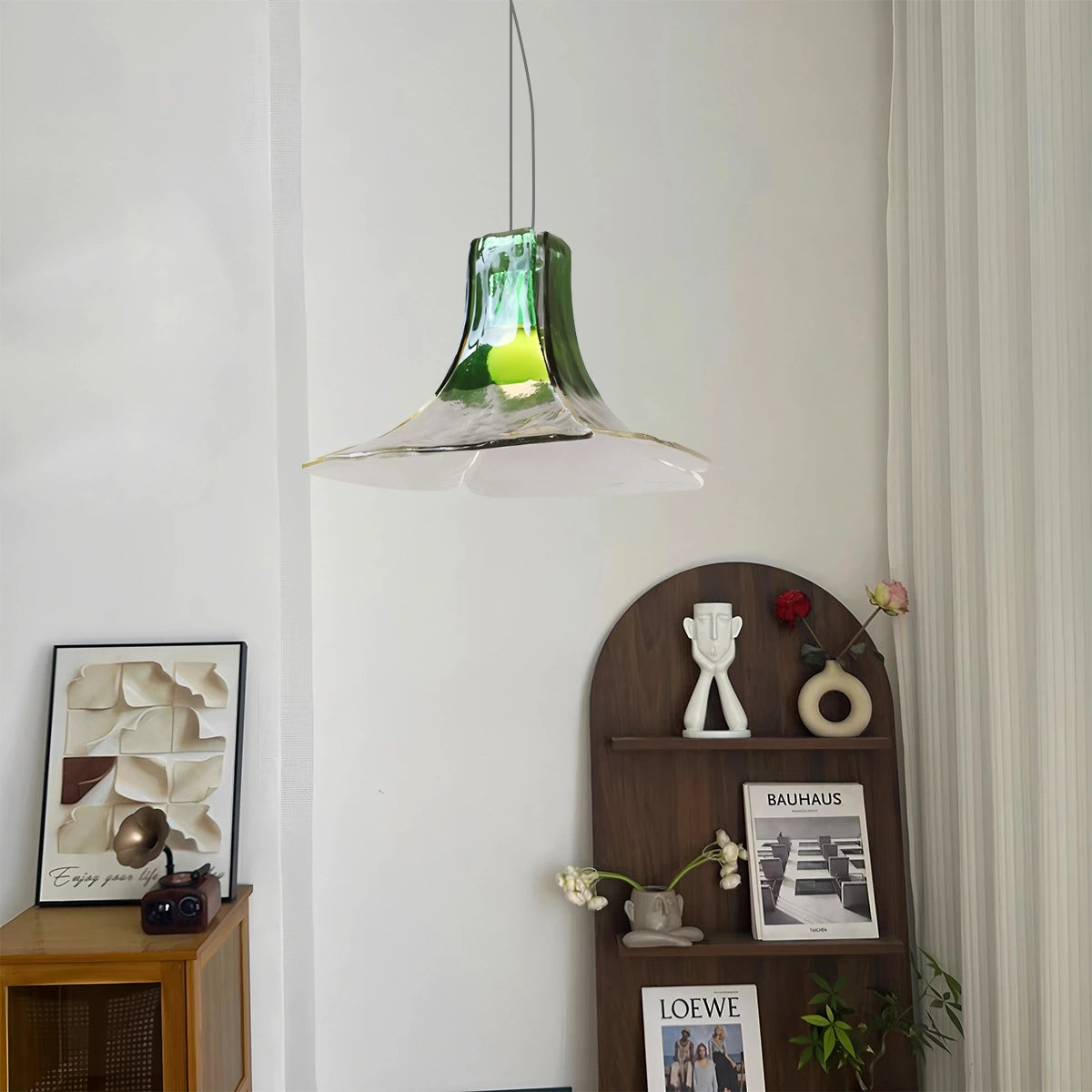 Antizer Murano Gradient Petal Glass Pendant Light