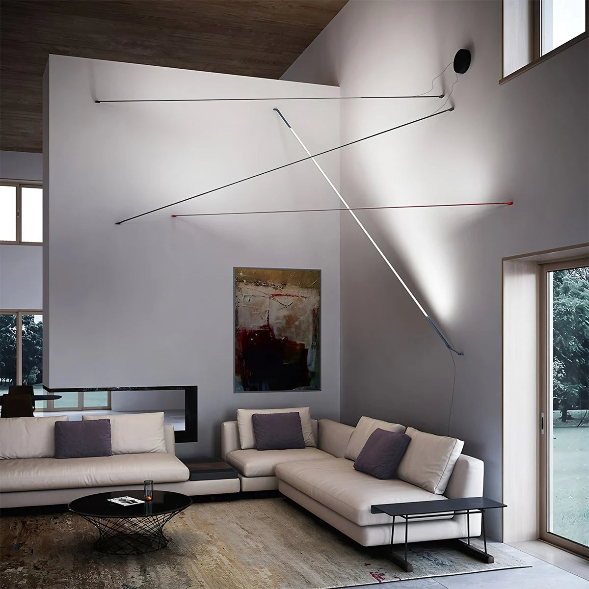 Antizer Nordic Canvas Background Wall Floor Lamp