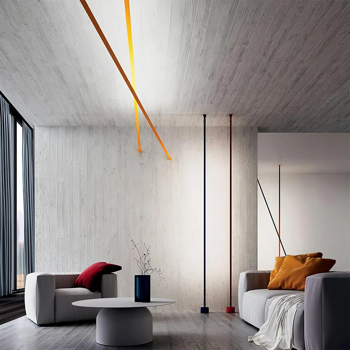 Antizer Nordic Canvas Background Wall Floor Lamp