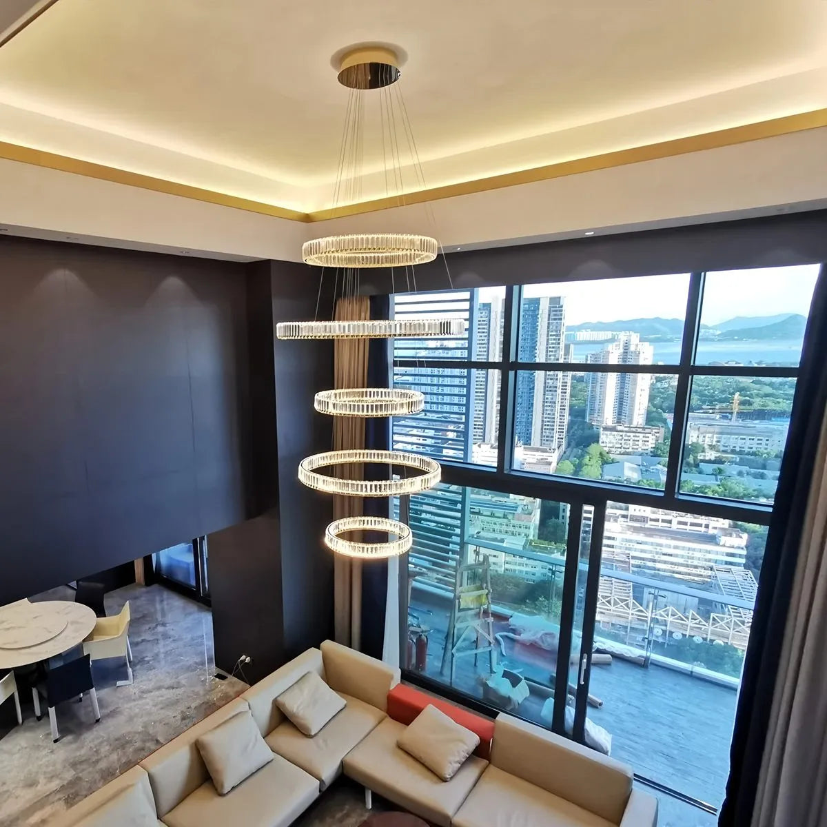 Antizer Nordic Circular Villa Crystal Chandelier