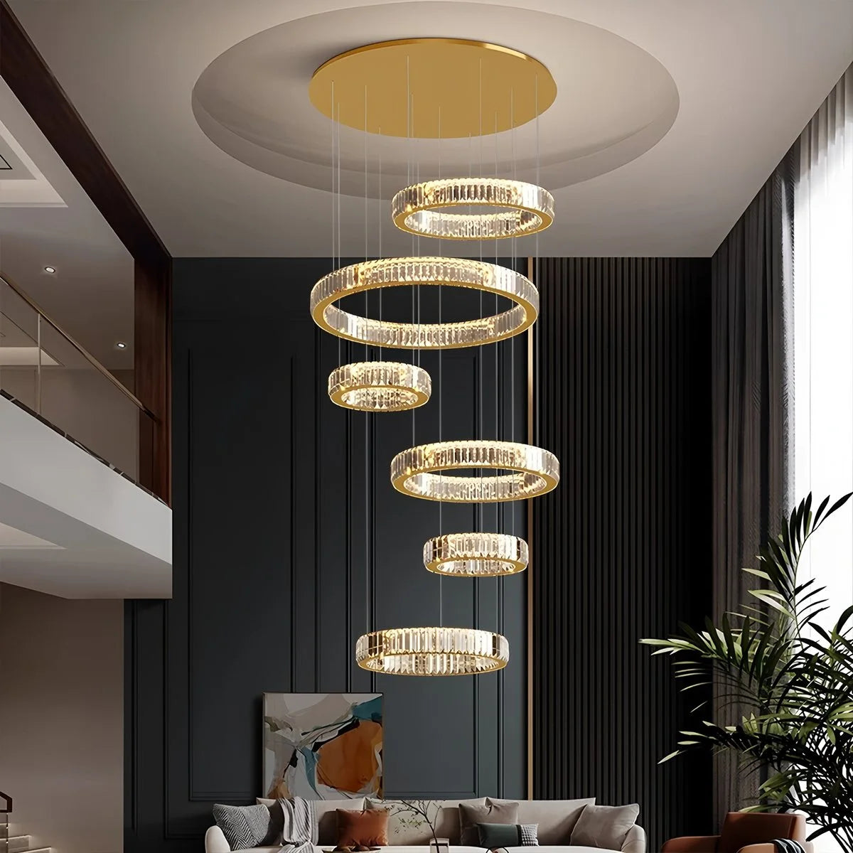 Antizer Nordic Circular Villa Crystal Chandelier