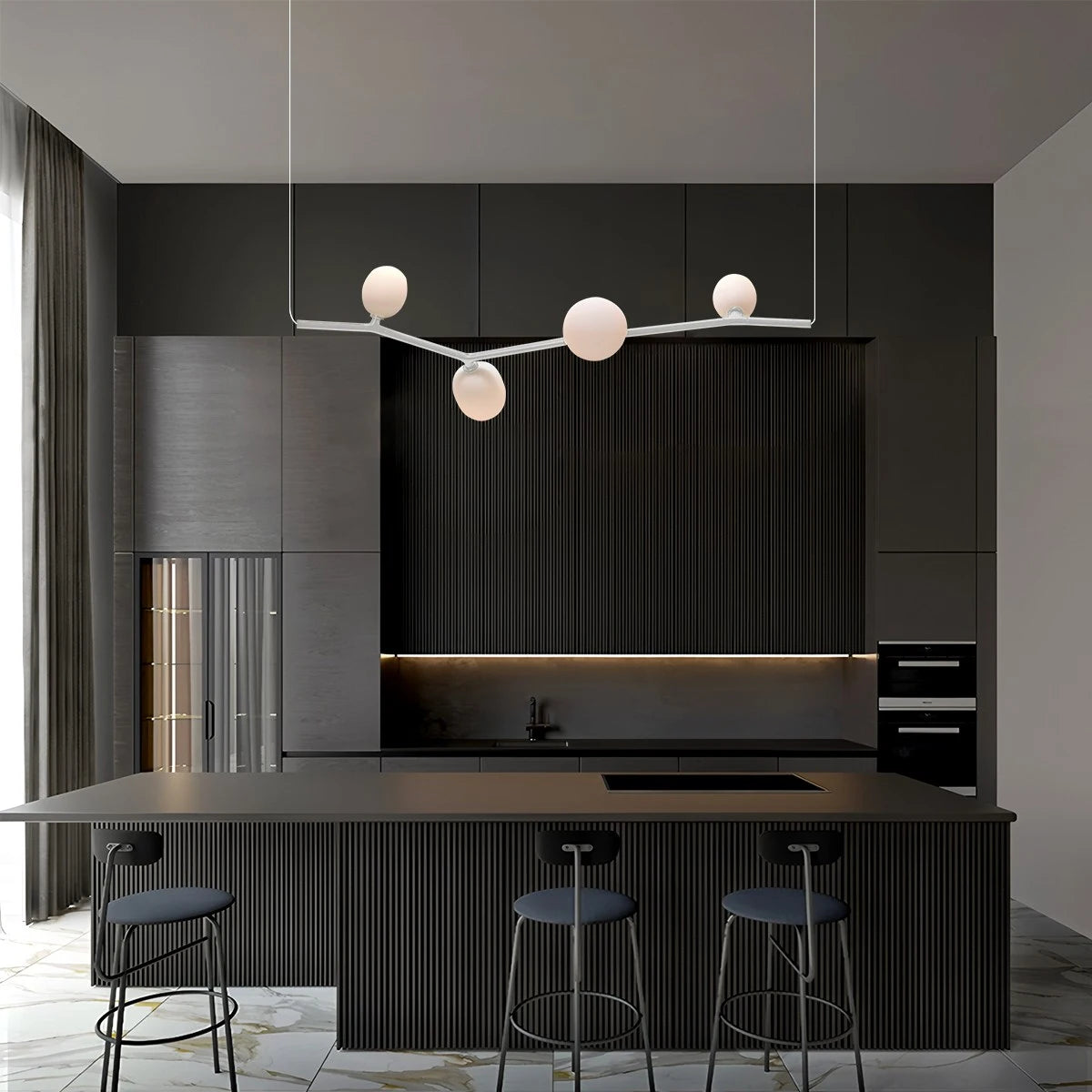 Antizer Nordic Creative Tree Branch Glass Chandelier