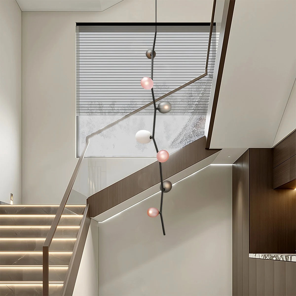 Antizer Nordic Creative Tree Branch Glass Chandelier