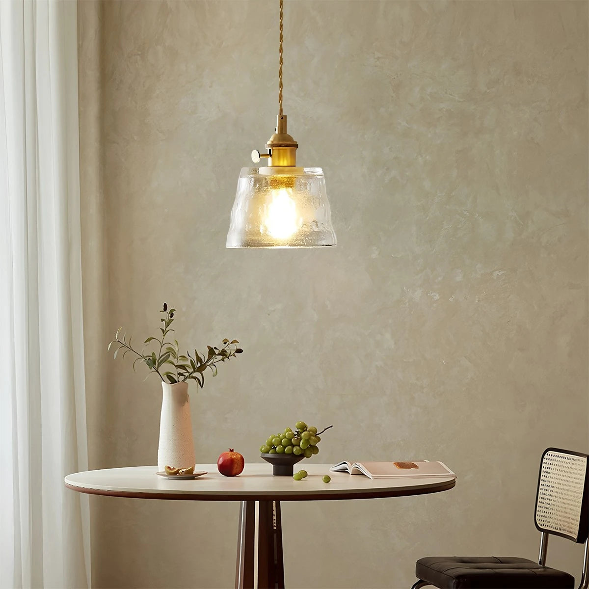 Antizer Nordic Cup Glass Pendant Lamp for Bedside