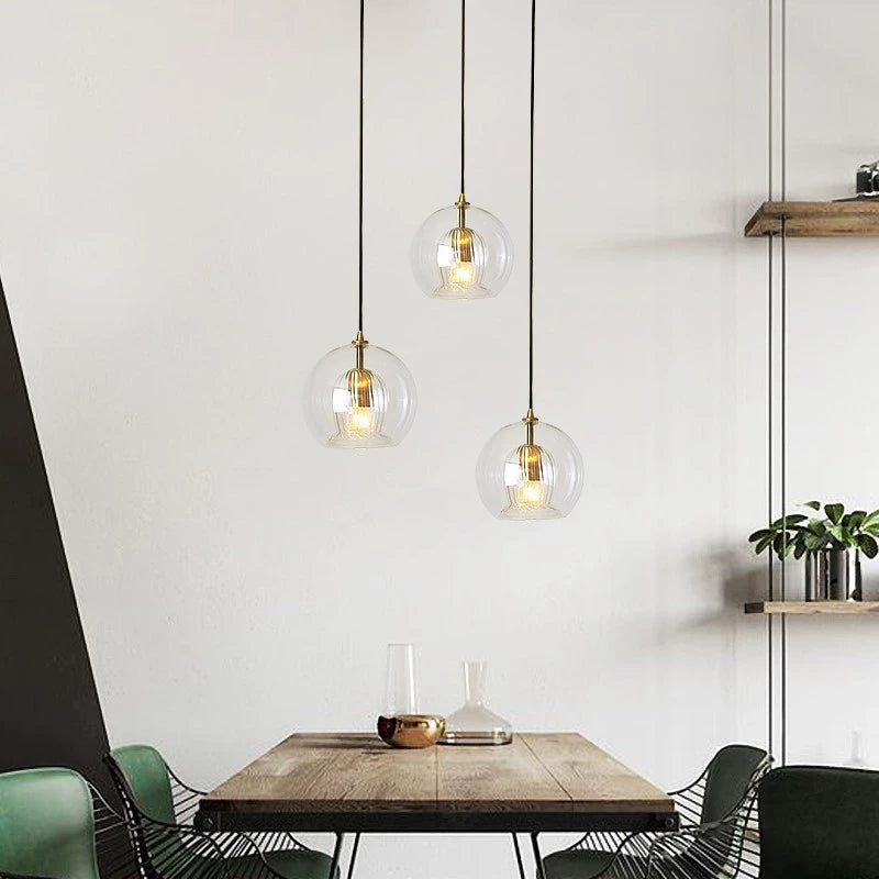 Antizer Nordic Glass Globe Pendant Light for Modern Interiors