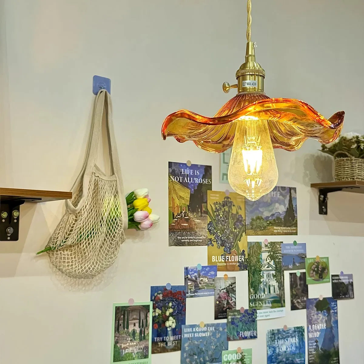 Antizer Nordic Japanese Glass Chandelier for Living Room