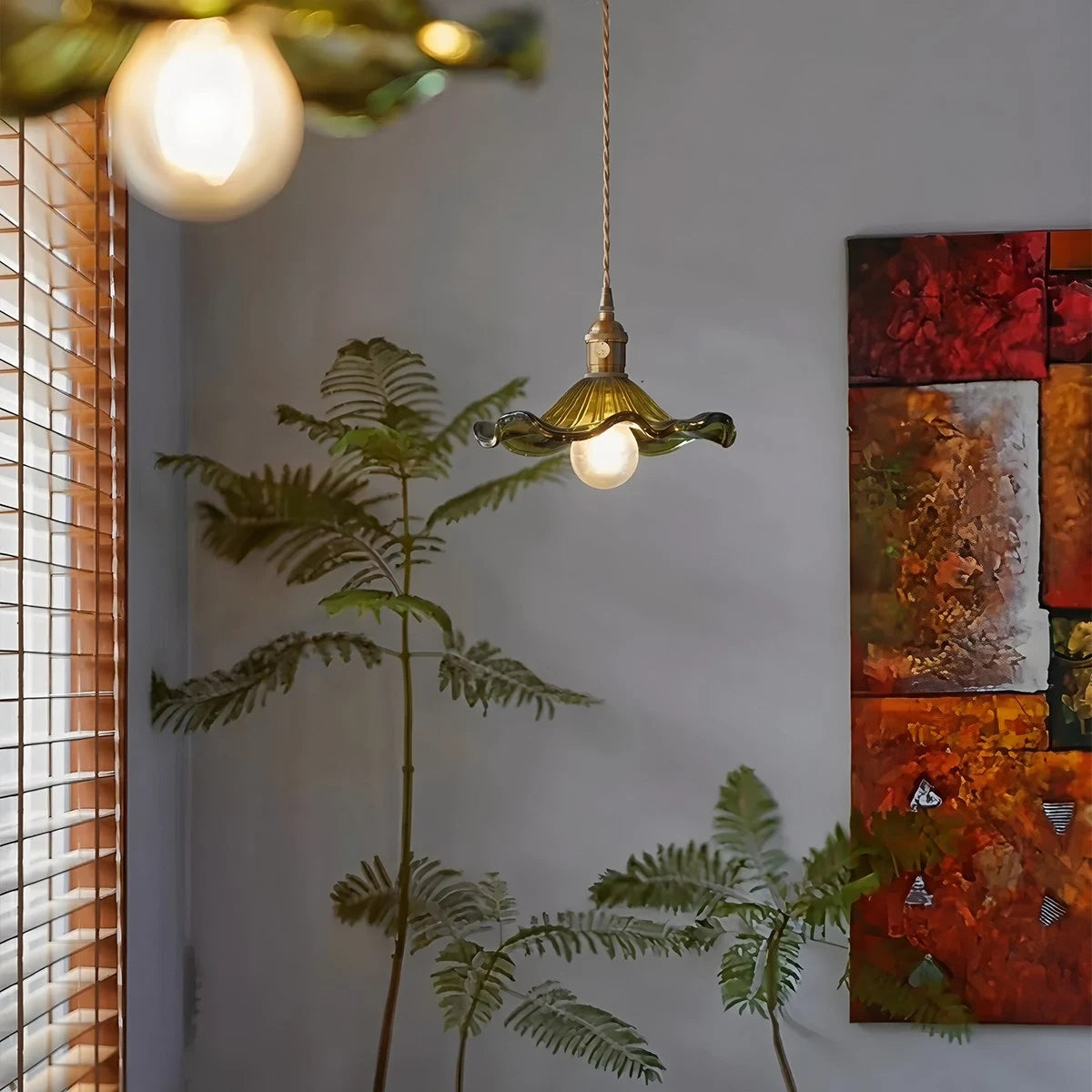 Antizer Nordic Japanese Glass Chandelier for Living Room