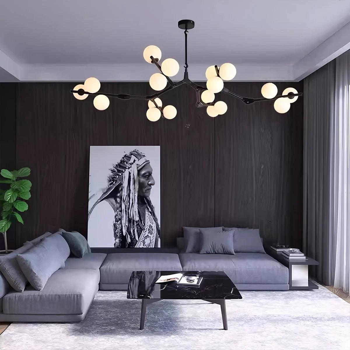 Antizer Nordic Magic Bean Chandelier for Dining Area