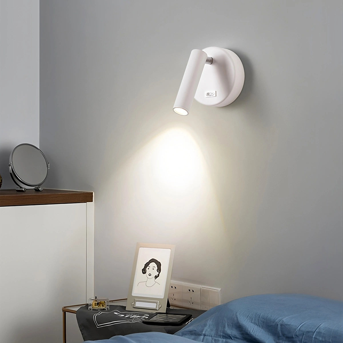 Antizer Nordic Minimalist Bedroom Sconce & Spotlight