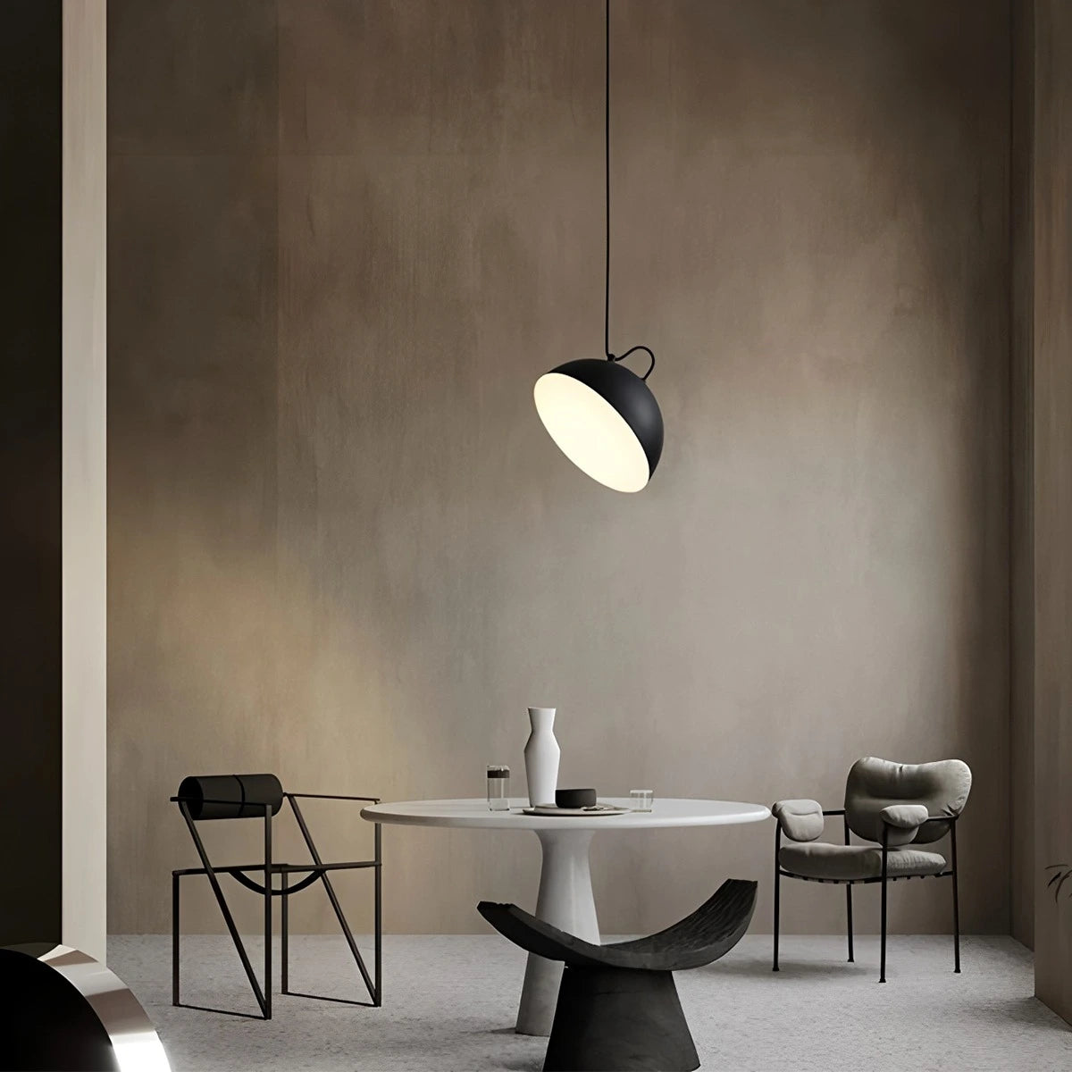 Antizer Nordic Minimalist Black Semi-Circular Pendant Light