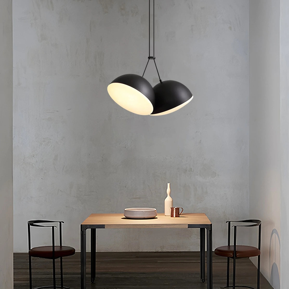Antizer Nordic Minimalist Black Semi-Circular Pendant Light