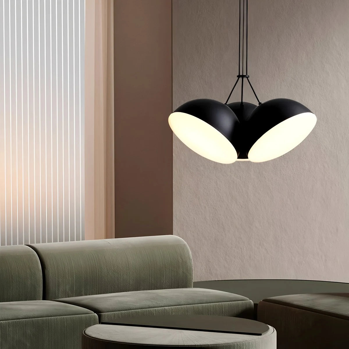 Antizer Nordic Minimalist Black Semi-Circular Pendant Light