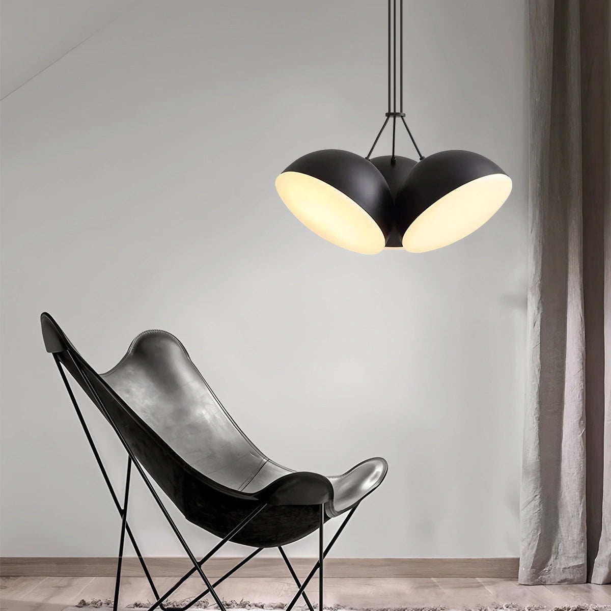 Antizer Nordic Minimalist Black Semi-Circular Pendant Light
