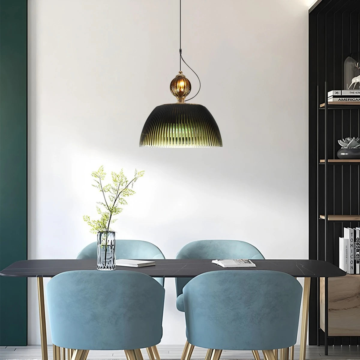 Antizer Nordic Retro Glass Pendant Light for Dining Room